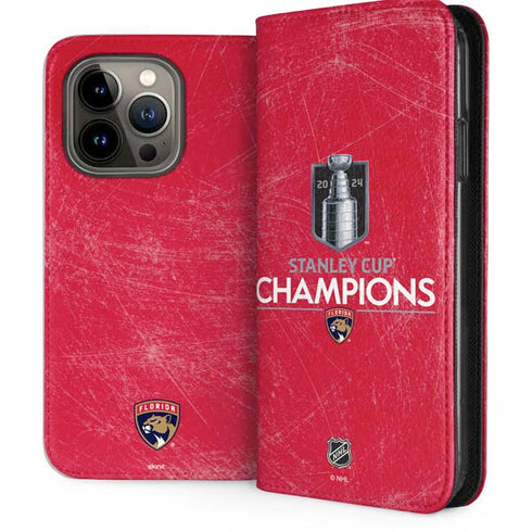 NHL 2024 Stanley Cup Champions Panthers iPhone 13 Pro Folio Case